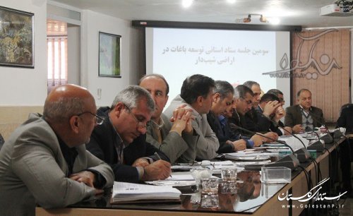 برگزاری سومین جلسه استانی توسعه باغات در اراضی شیبدار در شهرستان گالیكش