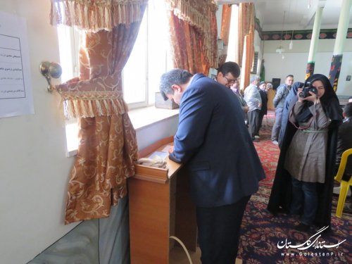 شرکت فرماندار و مسئولین شهرستان رامیان در انتخابات