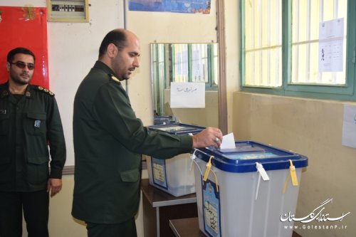 شرکت فرماندار و اعضای شورای تامین کردکوی در انتخابات 7 اسفند