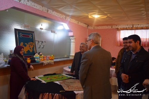 بازدید فرماندار از نمایشگاه یک روزه مشاغل خانگی شهرکردکوی