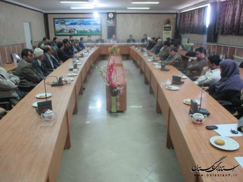 جلسه تقدیر و تشکر از عوامل برگزاری انتخابات شهرستان ترکمن برگزار شد