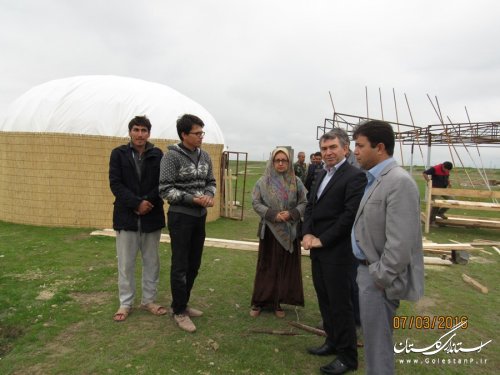 بازدید فرماندارگمیشان از محل استقرار کمپ نوروزی و آماده سازی دهکده توریستی