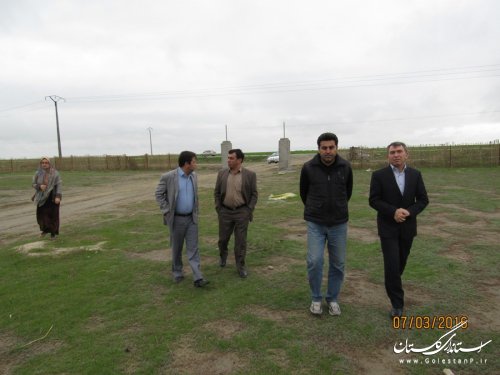 بازدید فرماندارگمیشان از محل استقرار کمپ نوروزی و آماده سازی دهکده توریستی