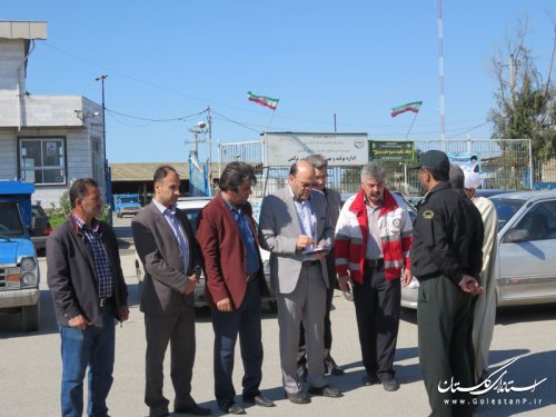 بازدید فرماندار از اسکله بندر ترکمن