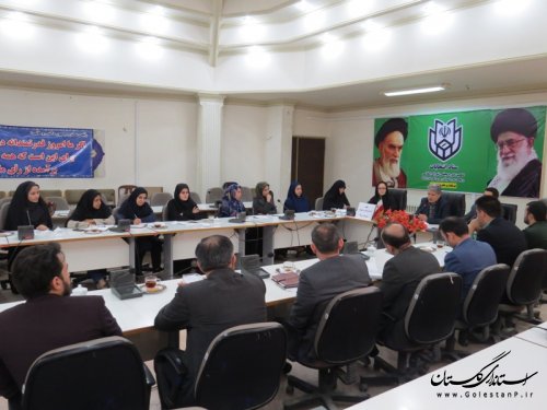 آخرین جلسه کارگروه بانوان با محوریت ستاد بزرگداشت هفته زن و مقام مادر شهرستان آق قلا 