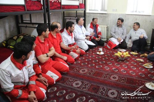 بازدید رئیس جمعیت هلال احمر کشور از پایگاه ها و پست های نوروزی استان گلستان