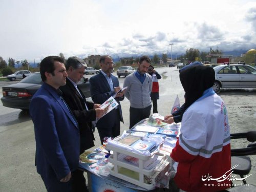 بازدید فرماندار از طرح های نوروزی جمعیت هلال احمر بندرگز