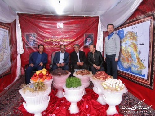 بازدید فرماندار از طرح های نوروزی جمعیت هلال احمر بندرگز