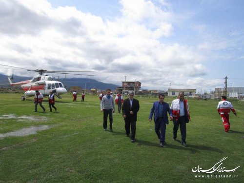 بازدید هوایی فرماندار بندرگز از مناطق شهرستان