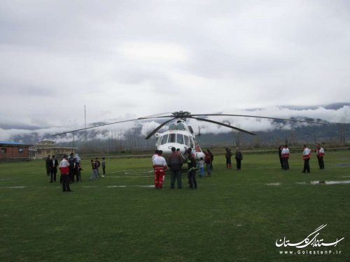 بازدید هوایی فرماندار بندرگز از مناطق شهرستان