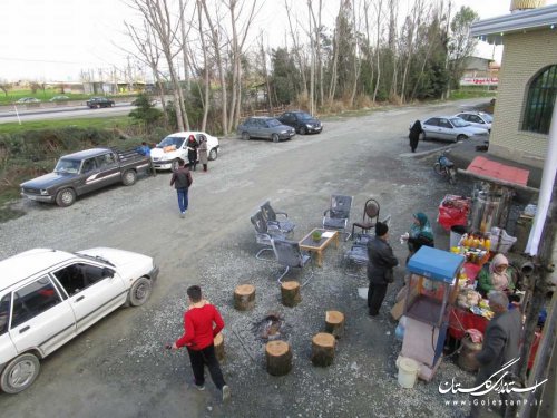 بازدید فرماندار بندرگز از کمپ نوروزی دهیاری گز شرقی