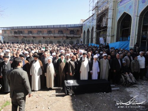 پیکرحجت الاسلام والمسلمین حاج شیخ محسن مزیدی اعلم شاهی تشییع شد