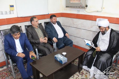 دیدار فرماندار ،معاون فرماندار و بخشدار مرکزی شهرستان آزادشهر با امام جمعه شهرستان