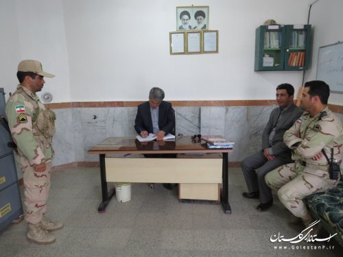 بازدید فرماندار و اعضاء شورای تامین شهرستان آق قلا از پاسگاه مرزی صوفیکم