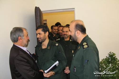 دیدار فرمانده واعضای شورای فرماندهی سپاه ناحیه گرگان با فرماندار گرگان