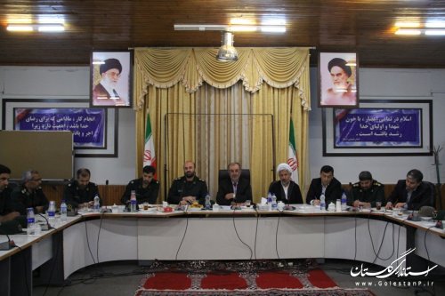 دیدار فرمانده واعضای شورای فرماندهی سپاه ناحیه گرگان با فرماندار گرگان