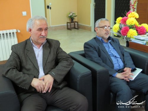 دیدار مدیرعامل آب و فاضلاب روستایی استان با فرماندار شهرستان آق قلا