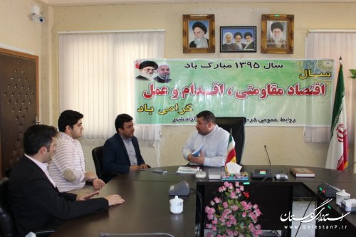 ملاقات فرماندار آزادشهر با یازرلو مدیرکل روابط عمومی استانداری گلستان