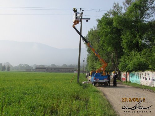 مانور جهادی تعمیرات فیدرkv20 نوروزی از مدیریت برق رامیان