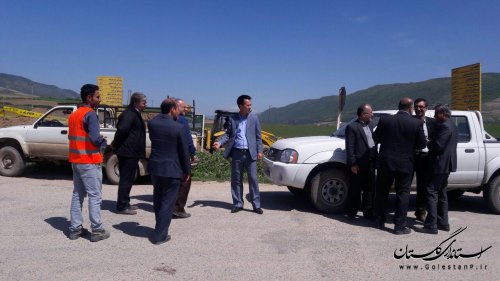 بازدید معاون فرماندار کلاله و مسئولین شرکت گاز استان از پروژه گازکشی به روستاها