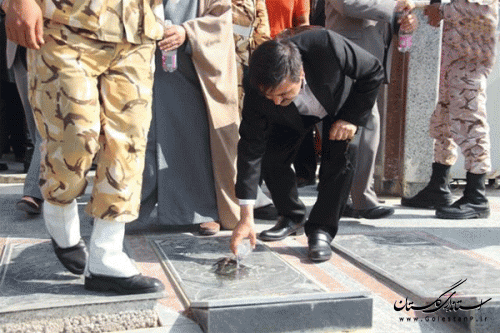 مراسم غبار روبی و عطر افشانی گلزار شهدا در گنبد کاووس برگزار شد