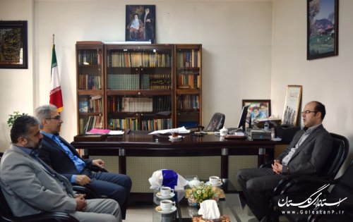 دیدار مدیر حوزه غرب بانک ملی با فرماندار کردکوی
