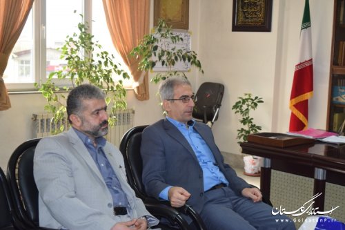دیدار مدیر حوزه غرب بانک ملی با فرماندار کردکوی