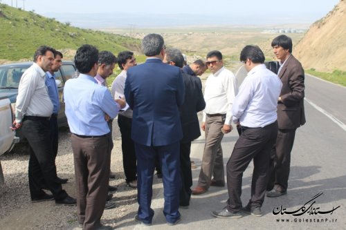 بازدید مدیر کل دفتر فنی استانداری از پروژه های عمرانی شهرستان مراوه تپه