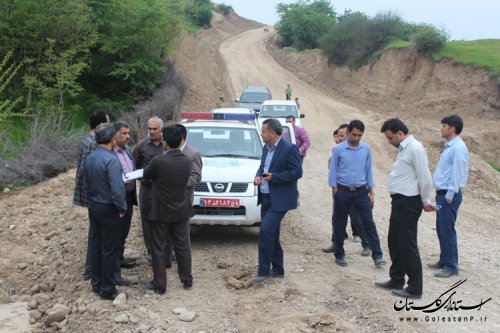 بازدید مدیر کل دفتر فنی استانداری از پروژه های عمرانی شهرستان مراوه تپه