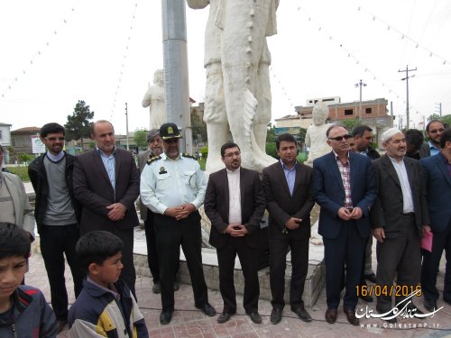 حمل نمادین مشعل اولین المپیاد فرهنگی ورزشی استان در شهرستان گمیشان