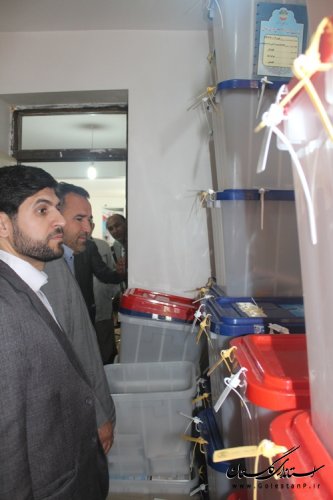 آماده سازی صندوق های اخذ رأی مرحله دوم انتخابات شهرستان مراوه تپه