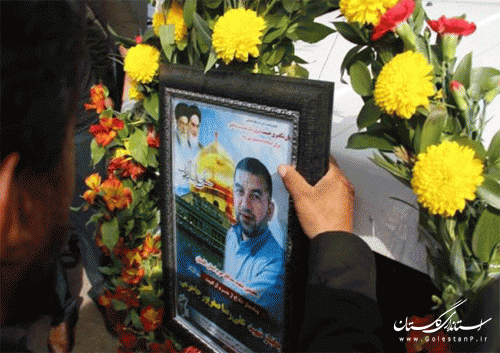 پیکر پاک دومین شهید مدافع حرم گنبد کاووس به آغوش همشهریان خود بازگشت