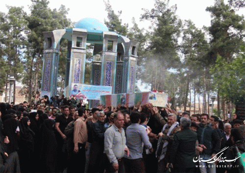 پیکر پاک دومین شهید مدافع حرم گنبد کاووس به آغوش همشهریان خود بازگشت