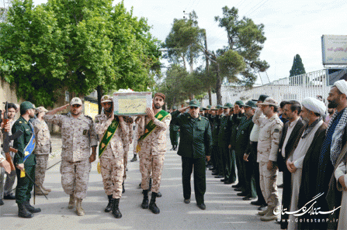 پیکر مطهر شهید مدافع حرم در گنبد کاووس تشییع شد