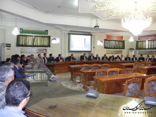 نشست فرماندار مینودشت با بخشدار ، دهیاران و روسای شورای بخش کوهسارات