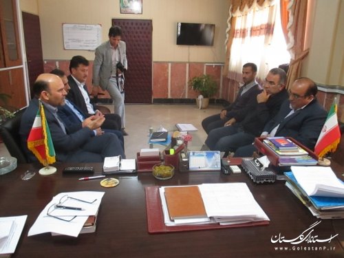 دیدار مدیر کل بنیاد مسکن استان گلستان با فرماندار تركمن