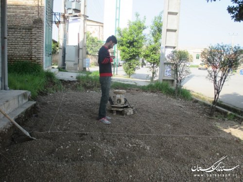 شروع عملیات پیاده رو سازی  شهر مزرعه کتول