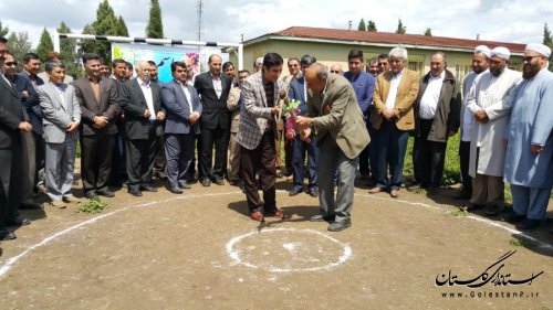 کلنگ احداث آموزشگاه 4 کلاسه صوفیان کلاله به زمین زده شد
