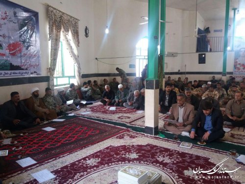 مراسم سومین روز شهادت شهید شیبک در روستای عرب بوران برگزار شد