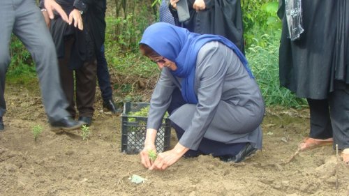 مراسم افتتاحیه ی طرح پرورش گیاهان دارویی در روستای اسپو محله