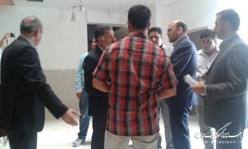 بازدید فرماندار و مدیر کل دفتر فنی استانداری از پروژه های عمرانی شهرستان تركمن
