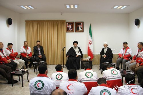 دیدار اعضای شورای اداری جمعیت هلال احمر با نماینده ولی فقیه در استان