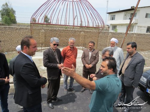 بازدید فرماندار از اجرای طرح هادی در روستای گری دوجی بخش مرکزی شهرستان آق قلا