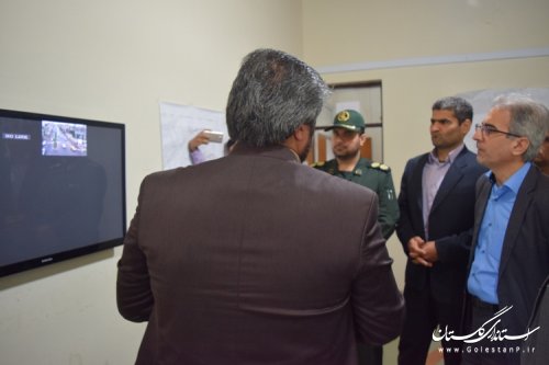 بازدید فرماندار کردکوی و اعضای شورای تامین از دوربین های ترافیکی سطح شهر