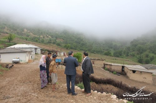بازدید فرماندار مراوه تپه از روستای کنت یری بخش گلیداغ