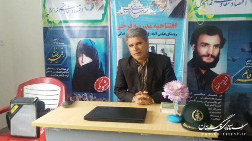 پروژه دبستان فرخی روستای عباس آباد بخش وشمگیر شهرستان آق قلا افتتاح شد