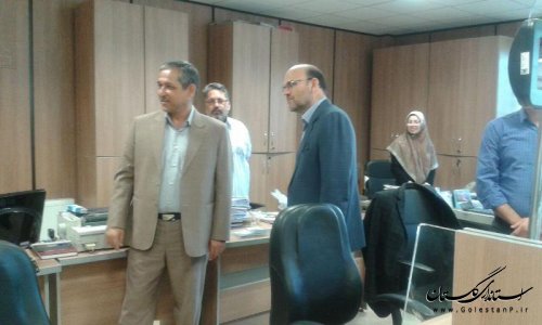 بازديد فرماندار از اداره امور مالياتي شهرستان تركمن