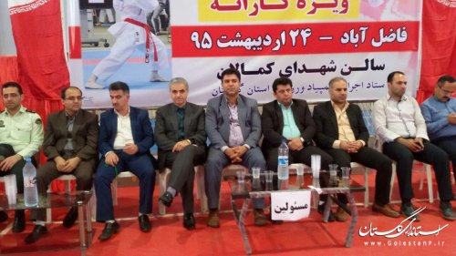 اولین دوره مسابقات المپیاد کاراته استان به میزبانی شهر فاضل آباد برگزار گردید