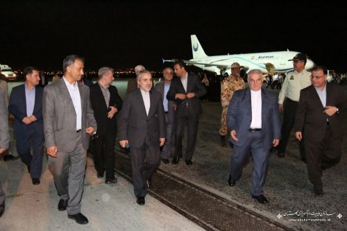 با استقبال گرم استاندار و مسئولین استانی ،دکتر نوبخت وارد استان گلستان شد