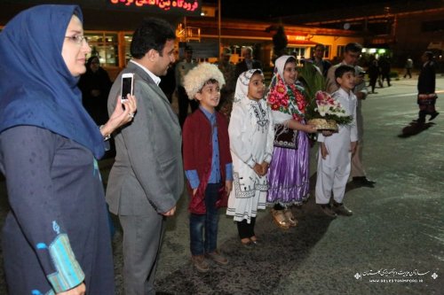 با استقبال گرم استاندار و مسئولین استانی ،دکتر نوبخت وارد استان گلستان شد
